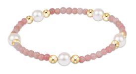 Woman's eNewton | Purpose Pearl 6mm Bracelet | Pink Opal & Gold