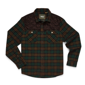 Men's Howler Bros | Quintana Quilted Flannel | Brock Plaid: Earth