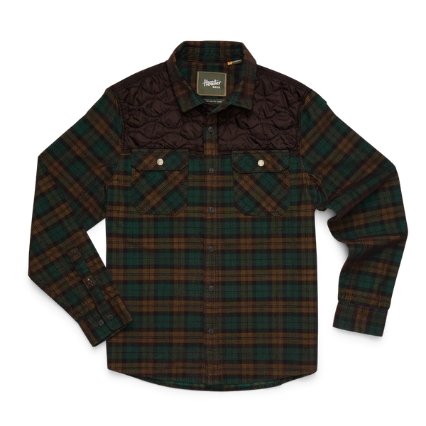 Men's Howler Bros | Quintana Quilted Flannel | Brock Plaid: Earth