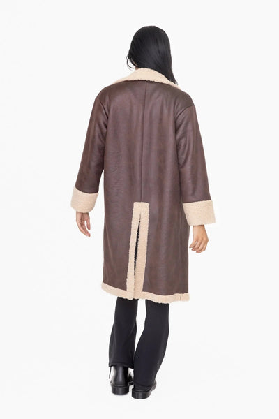 Women's Mono B | Sherpa Jacket | Brown Back