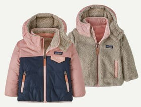Toddlers' Patagonia | Reversible Tribbles Hoody | Navy & Pink