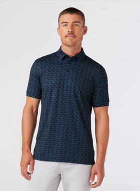 Men's Mizzen + Main | Versa Polo | Navy Golf Swing