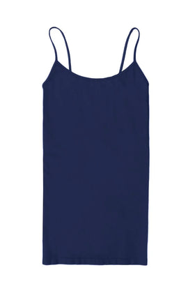 Women's Sugar Lips | Long Seamless Camisole with Thin Straps | Navy