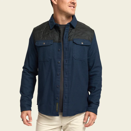 Men's Howler Bros | Quintana Quilted Flannel | Station Blue