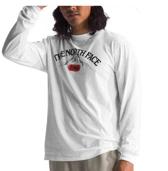 North face long sleeve t shirt white shop