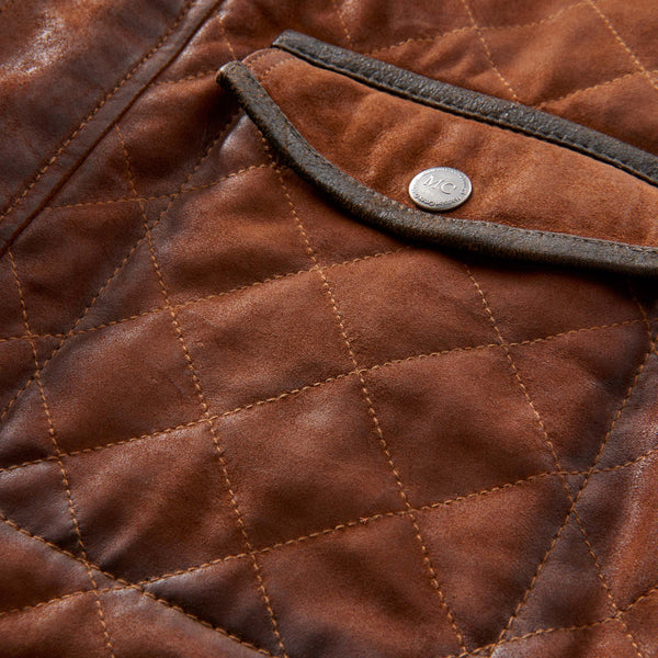 Men's Madison Creek | Sedona Waxed Goat Suede Leather Jacket | Bourbon