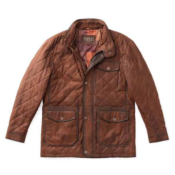 Men's Madison Creek | Sedona Waxed Goat Suede Leather Jacket | Bourbon