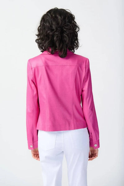 Women's Joseph Ribkoff | Foiled Suede Jacket | Bright Pink