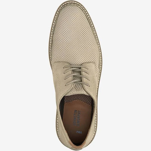 Men's Johnston & Murphy | Upton Perforated Plain Toe | Taupe Nubuck
