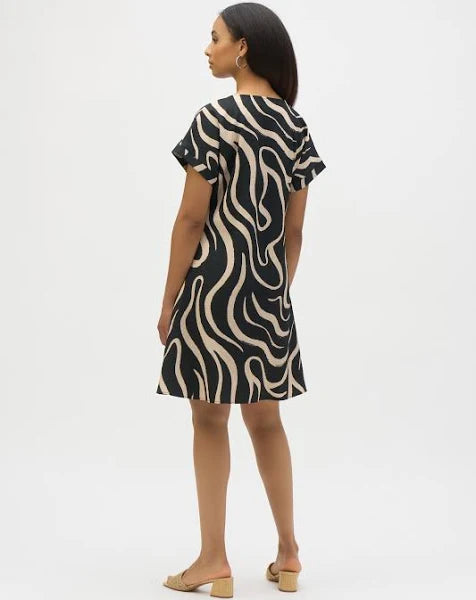Women's Joseph Ribkoff | Casual Mini Shift Dress | Black - FLCrooks.com Women's Joseph Ribkoff | Casual Mini Shift Dress | Black - FLCrooks.com