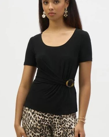 Women's Joseph Ribkoff | Casual Knotted Pullover Top | Black