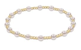 Woman's eNewton | Sincerity Pearl 4mm Bracelet | Gold & Pearl