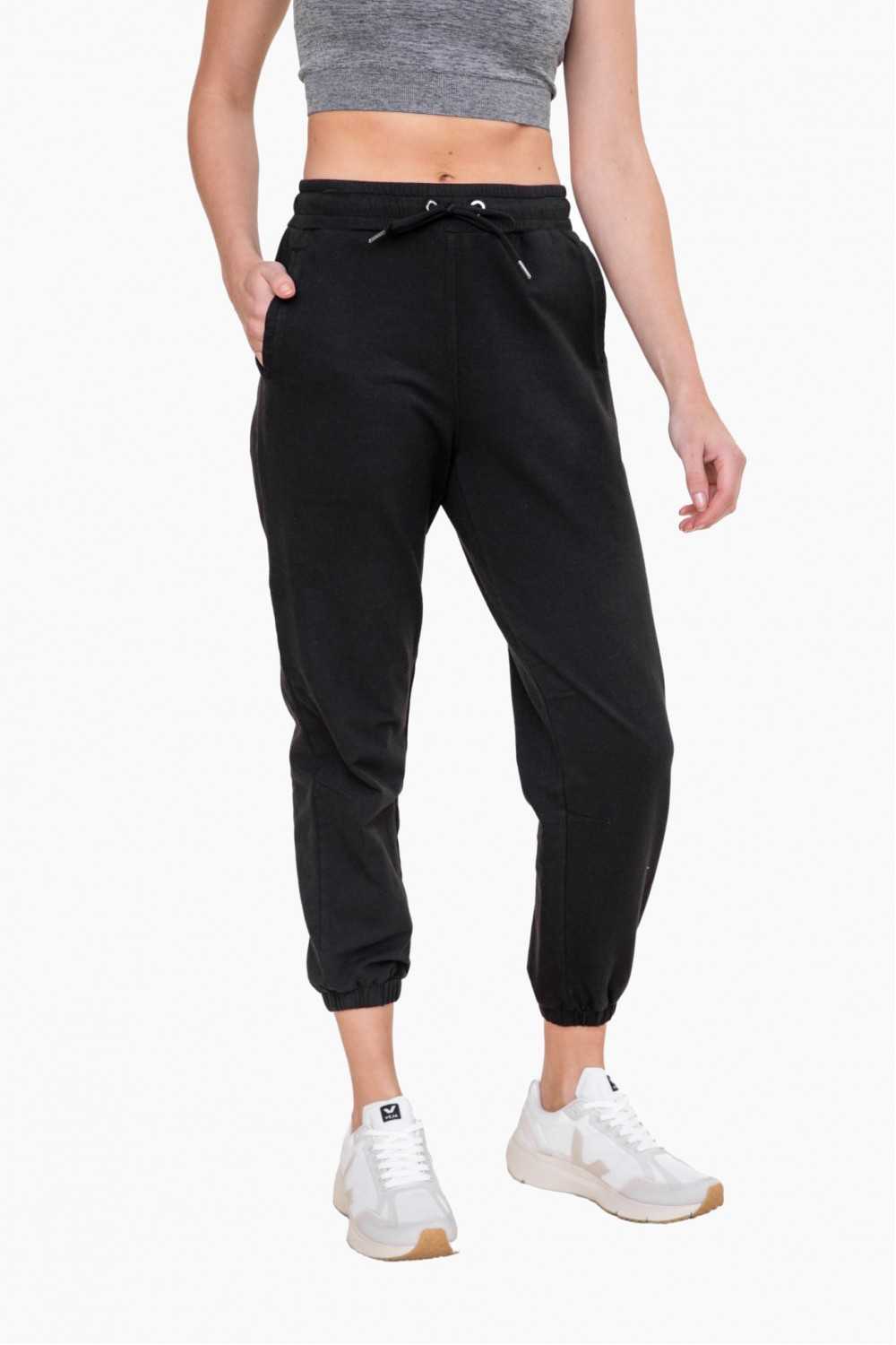 Women's Mono B, Swoop Back Twill Joggers