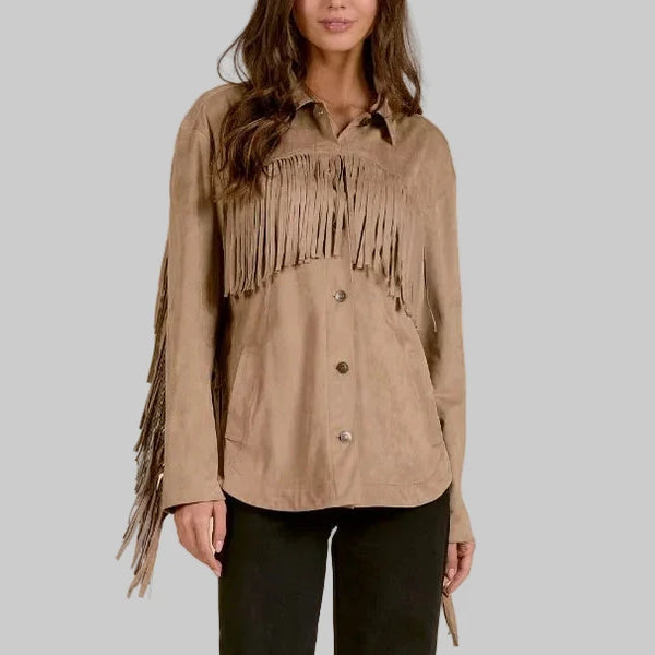 Women's Elan | Fringe Jacket | Sand