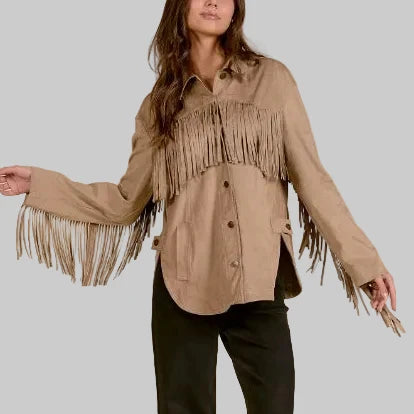 Women's Elan | Fringe Jacket | Sand