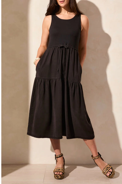 Women's Tribal | Casual Chic Sleeveless Maxi Dress | Black