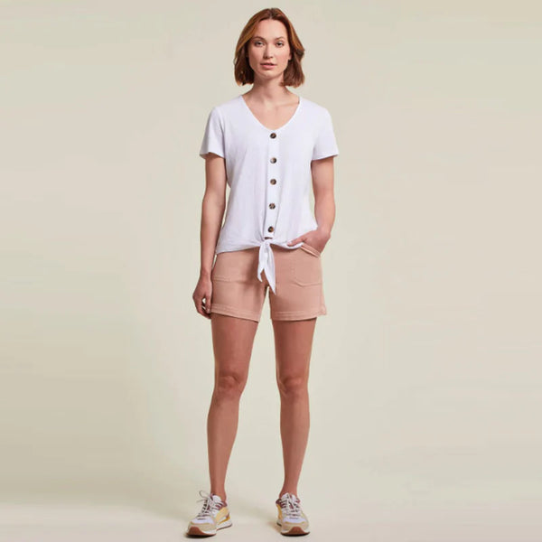 Women's Tribal | Cotton Blend Pull On Shorts with Pockets | Clay