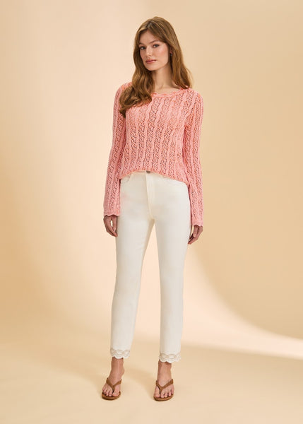 Women's French Dressing | Long Sleeve Garment Dye Sweater | Cantaloupe