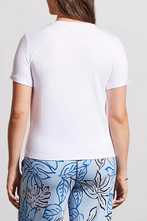 Women's Tribal | T-Shirt with Bow in the Front | White