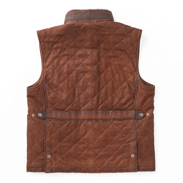 Men's Madison Creek | Vail Wax Suede Leather Vest | Bourbon