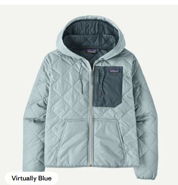 Women's Patagonia | Diamond Quilted Bomber Hoody | Virtually Blue