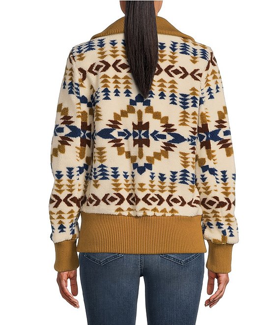 Pendleton Women's Jacquard Bomber Wool Coat