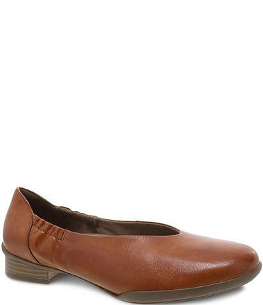 Women's Dansko | Kira Leather Slip On Loafers | Aniline Calf Luggage