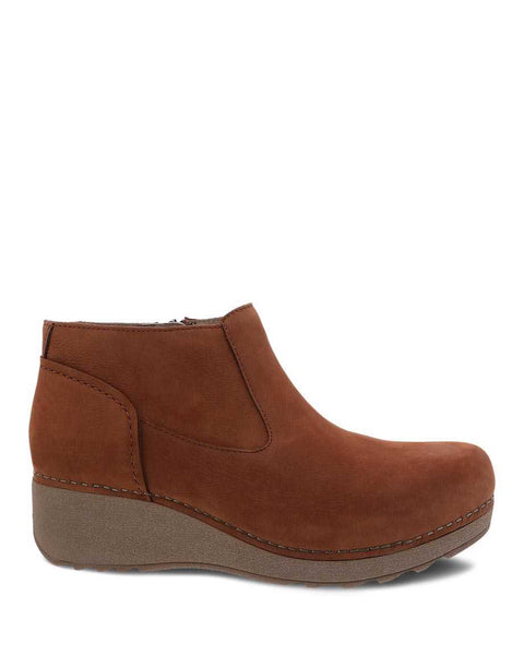 Women's Dansko | Charlene Milled Nubuck Wedge Bootie | Ginger
