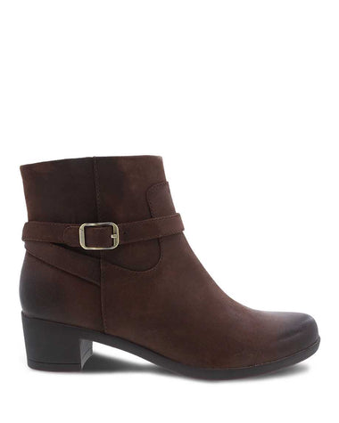 Women's Dansko | Cagney Brown Burnished Suede Bootie | Brown