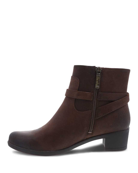 Women's Dansko | Cagney Brown Burnished Suede Bootie | Brown