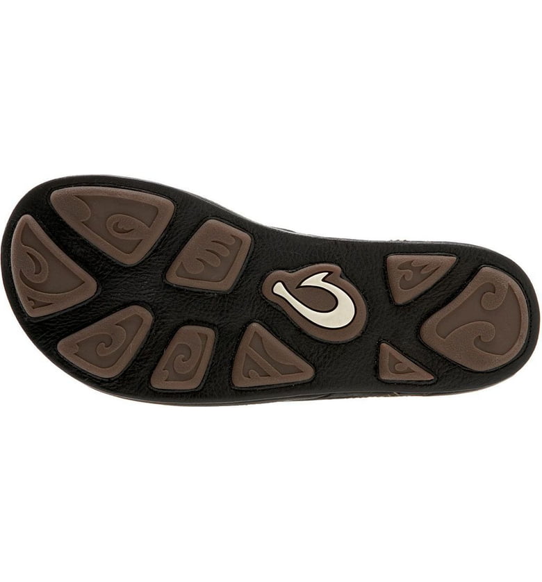OLUKAI | HIAPO MENS PREMIUM SANDAL | BLACK SIZE 7 Hiapo - Lava Rock Men main image 4
