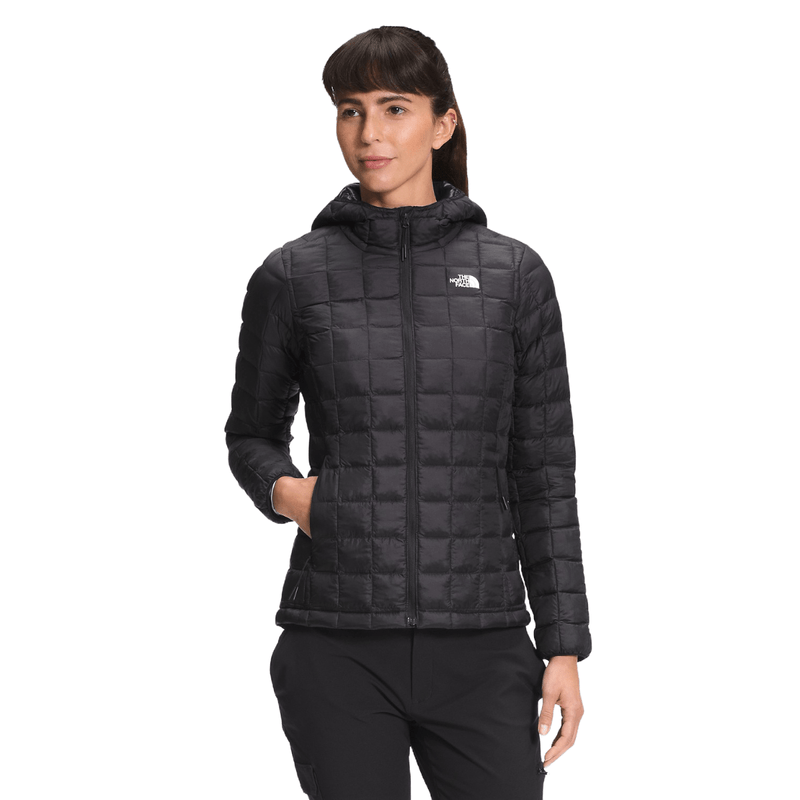 Women s The North Face ThermoBall Eco Hoodie White Logo TNF