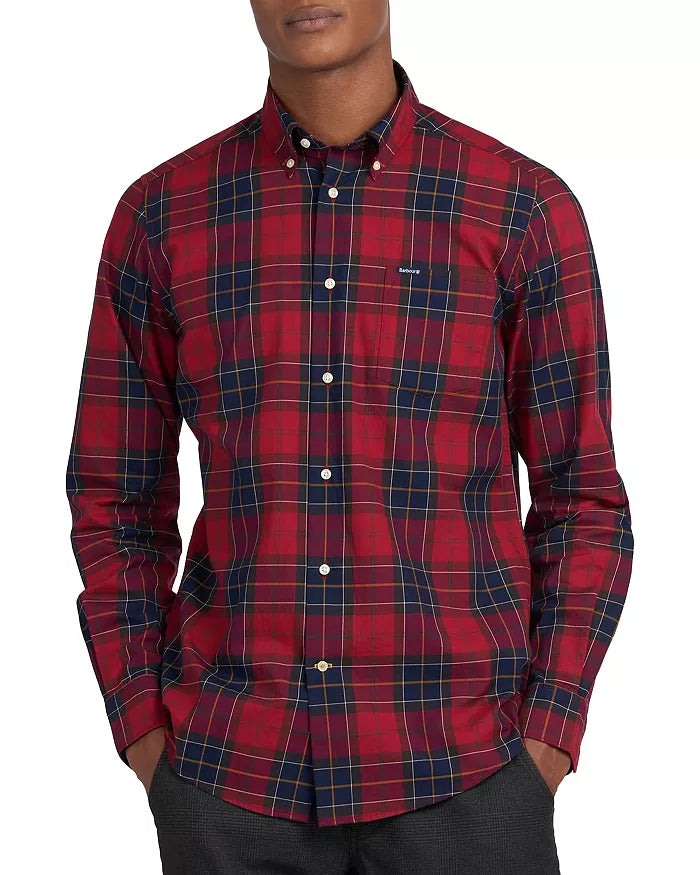 Barbour red deals check shirt