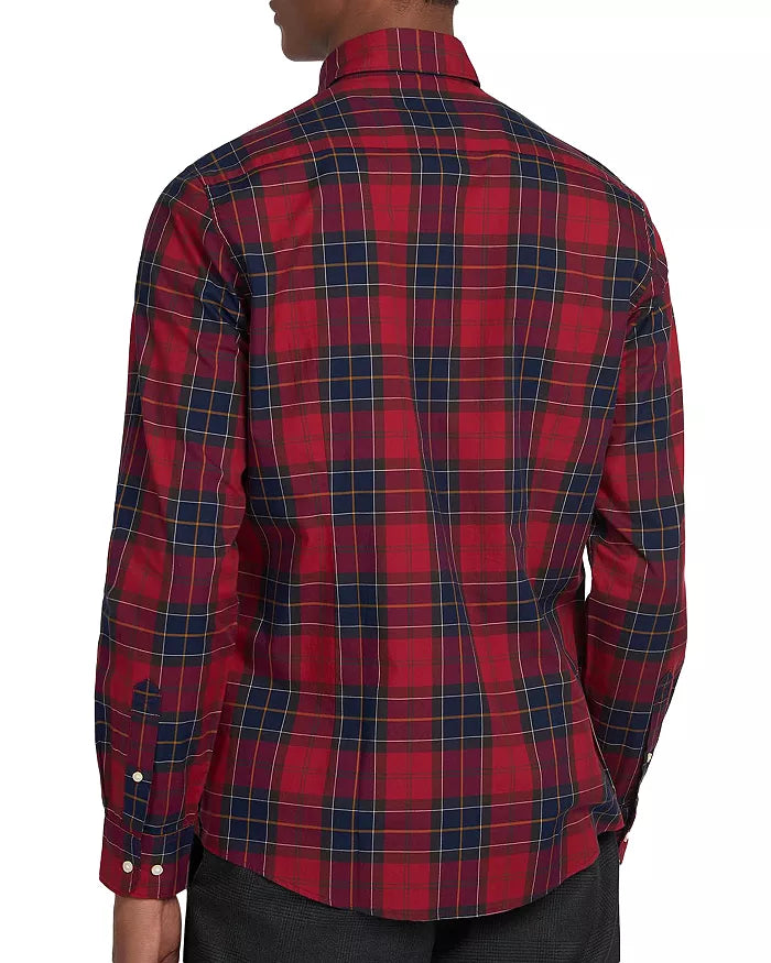 Men s Barbour Wetheram Tailored Shirt Red F.L. CROOKS.COM