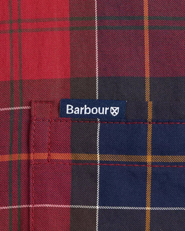 Men s Barbour Wetheram Tailored Shirt Red F.L. CROOKS.COM