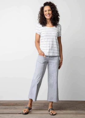 Women's Habitat | Comfortable City Capri Pant | Stripe