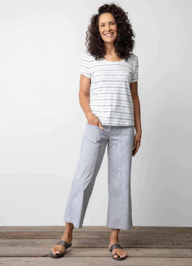 Women's Habitat | Comfortable City Capri Pant | Stripe