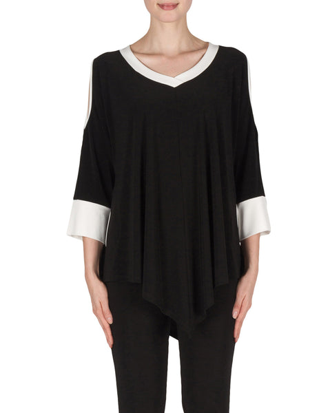 Women's Joseph Ribkoff | Cold Shoulder Tunic Top | Black