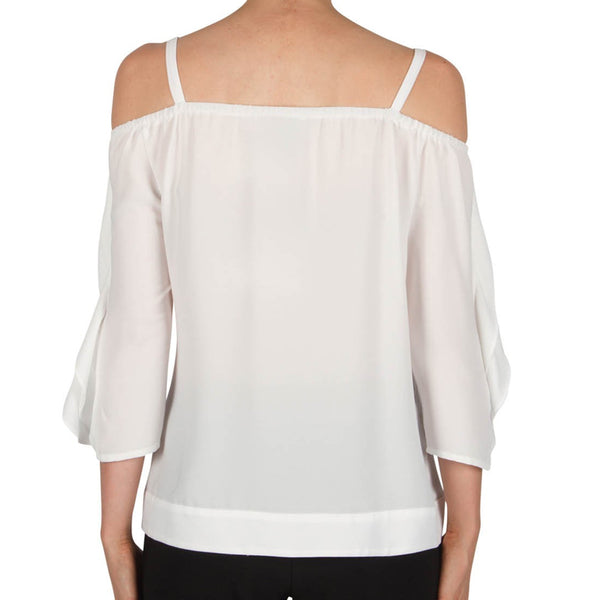 Women's Joseph Ribkoff | Frilly Ruffle Blouse  | White