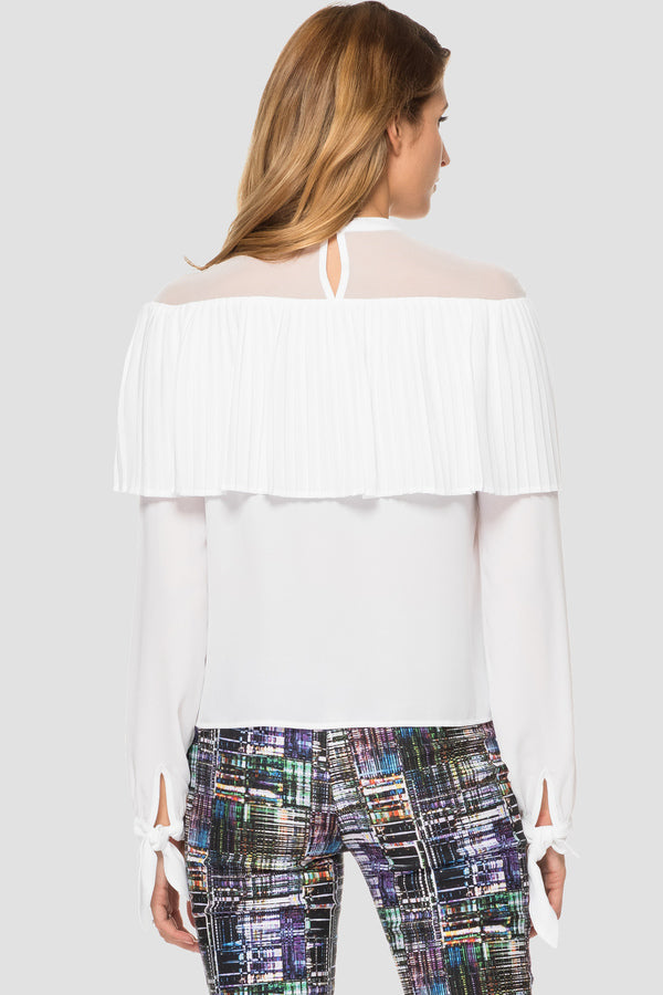 Women's Joseph Ribkoff | Light and Breezy Pleated Accent Top | White