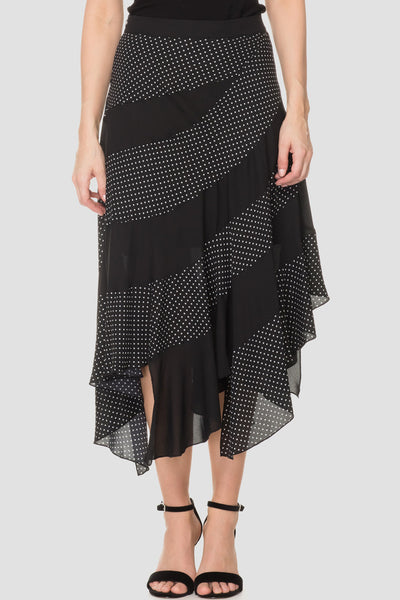 Women's Joseph Ribkoff | Ruffled Flouce Skirt | Black/White
