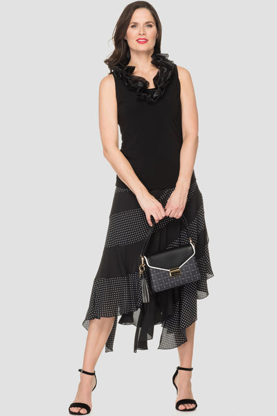 Women's Joseph Ribkoff | Ruffled Flouce Skirt | Black/White