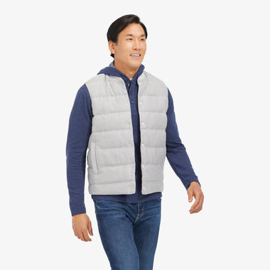 Men's Mizzen + Main | York Cotton and Tencel Vest | Gray