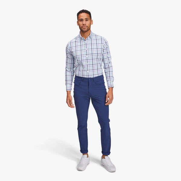Men's Mizzen + Main | Leeward Dress Shirt | Lavender Blue Plaid