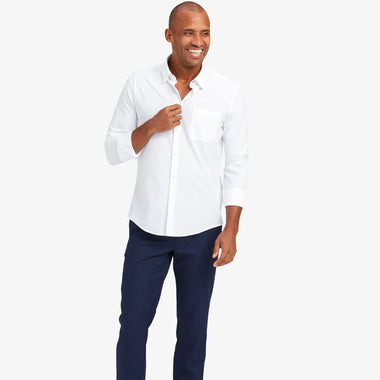 Men's Mizzen + Main | Leeward Trim Dress Shirt | White Solid