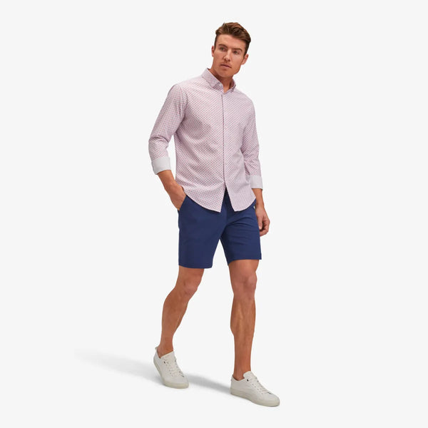 Men's Mizzen + Main | Leeward Trim No Tuck Long Sleeve | Pink Floral Print