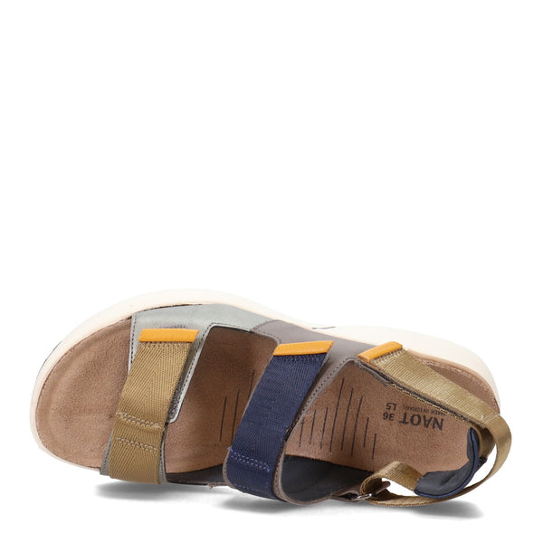 Women's Naot | Odyssey Sandal | Silver, Marigold and Navy Combination
