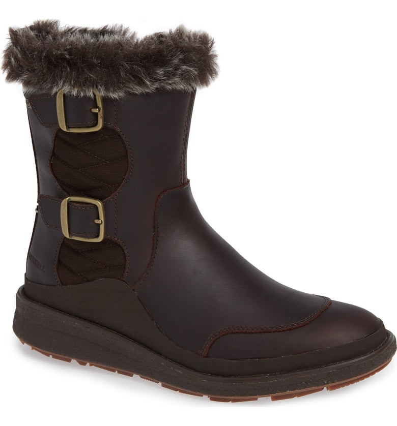 Women's Merrell Tremblant Ezra Zip WP Ice+ Boot Black