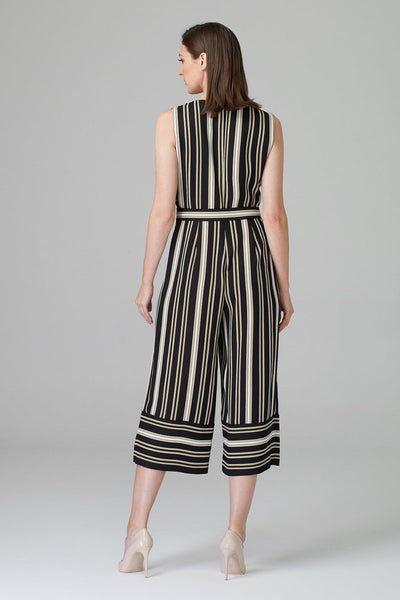 Women's Joseph Ribkoff | Striped Midi Length Jumpsuit | Black