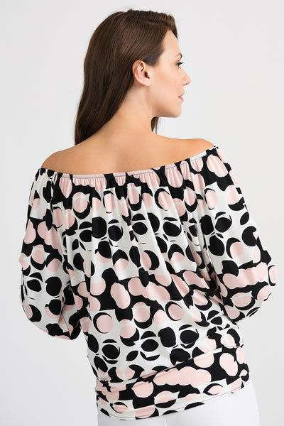 Women's Joseph Ribkoff | Off the Shoulder Top | Vanilla and Black